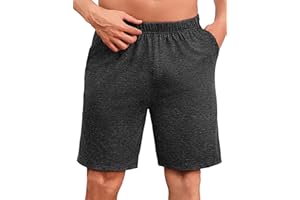 Uniexcosm Pantalones Pijama Corto para Hombre Algodón Verano Pantalones Shorts con Bolsillos Casual Ropa de Dormir