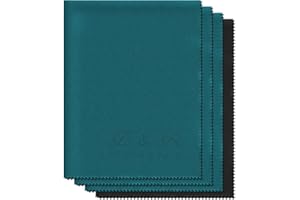 EDISON & KING Ściereczki do czyszczenia okularów XXL - opakowanie 4 ściereczek z mikrofibry - 30 x 40 cm (turkusowe)