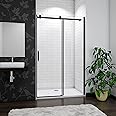 Biubiubath Bathroom Sliding Shower Enclosure Shower Screen Walk in 8mm Glass Door Cubicle 1400mm