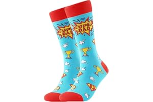 BONANGEL Calzini Vestito Arte da Uomo Calze Fantasia Uomo Calze Lunghe in Cotone Calzini Stampato Famose Moda Colorate Divertente Disegni