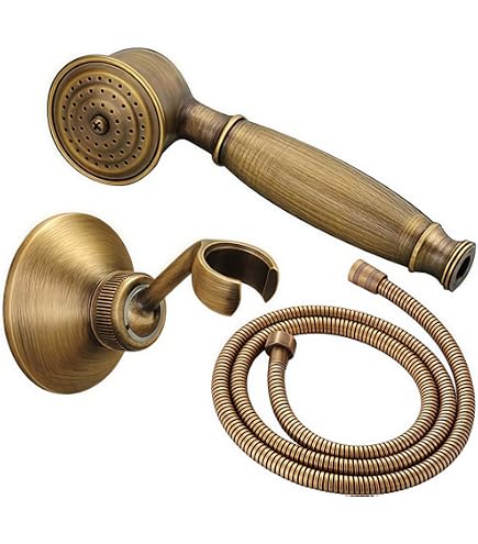 Retro Handbrausen-Set In Altkupfer – Inkl. Brause, Schlauch (1,7 M) & Wandhalter