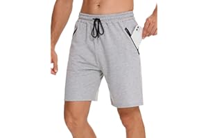Wayleb Pantaloncini Uomo Sportivi Pantaloni Corti Cotone Shorts Uomo Estivi Bermuda con Tasche per Palestra Basket Running