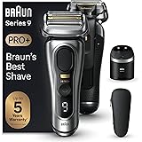 Braun Series 9 PRO +, Rasoio Elettrico Barba, Rifinitore di precisione, Custodia Viaggio,Lame Flessibili,Stazione SmartCare, 