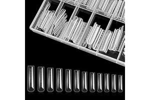 OKALABANDEE 120 piezas claro moldes de uñas de forma, 12 Tamaños Tips Uñas,puntas de extensión de uñas arte de uñas herramientas de manicura para niñas damas haciendo manicura