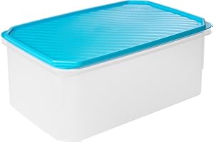 Tatay Tupper Hermético 4,7L Top Flex | Tapa a Presión | Recipientes Herméticos Para Alimentos | Apto Microondas, Lavavajillas, Nevera, Congelador | Plástico Libre de BPA | 28,5x18,5x12,2 cm, Azul