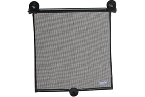 Chicco Tendina Parasole Auto Bambini, Tendina Parasole Auto Universale, Con Clip per Applicazione al Vetro, Per Proteggere dal Sole Durante i Viaggi, Dimensioni 10.5x4x45.5 cm, Colore nero