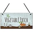 RED OCEAN Vegetable Patch Vegetable Garden Shed Sign Grandad Grandma Gardening Birthday Gift