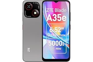 ZTE Blade A35e, Android-Handy，Smartphone ohne Vertrag: 2GB+64GB Speicher, Silvery Gray, 5000 mAh Batterie & 6.52" HD+Display