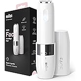 Braun Face Mini-Haarentferner, elektrischer Gesichtshaarentferner für Damen, kleiner Rasierer für schnelle und sanfte Rasur, 