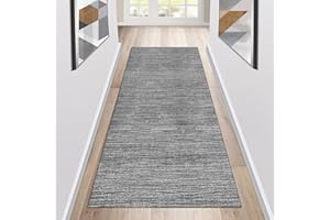 Siunwdiy Runners Rug Carpet Runners Extra Long Grey Non Slip Runner Rug for Hallway,Long Hallway Hall Runner Narrow Rugs Entryway Floor Carpet Corridors Entrances Area Rug,Grey,40x100cm