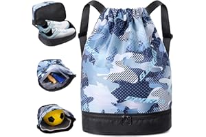 Meayll Turnbeutel-Sportbeutel-Junge mit Schuhfach,25 Liter Verstellbar Rucksack-Kinder,Gymsack Beutel mit Wasserdicht Innentasche,Gym Bag mit Kordelzug Damen Herren für Sport,Fußball,Strand,Schwimmen