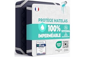 FLOWEN Protège Matelas 160x200 cm Alèse Impermeable en Coton Housse Matelas Protection Lit Adulte et Bebe Drap Alaise pour Incontinence Anti-Acarien Couvre-Matelas Pipi Lavable en Machine avec 4 Élastiques