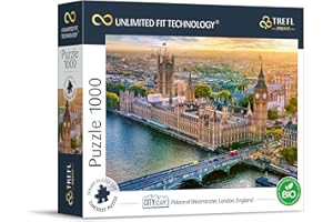 Trefl Prime - Puzzle UFT Cityscape: Palace of Westminster, London, England - 1000 Elementów, Najgrubsza Tektura, BIO, Londyn, Anglia, Pałac Westminsterski, Rozrywka dla Dorosłych i Dzieci od 12 Lat