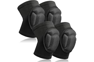 Flintronic Skyddsknäskydd, 2 par dansknä, volleyboll knäskydd, 20 mm tjock halkfri svamp, knäskydd för dans volleyboll yoga f