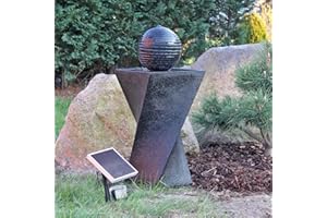 CLGARDEN Solar Springbrunnen Set NSP4 mit Akku und LED Beleuchtung Solarbrunnen