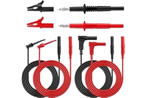 Neoteck Messleitungen 8PCS Multimeter Zubehör Set mit Verlängerungskabel Prüfsonden Krokodilklemmen Mini Haken