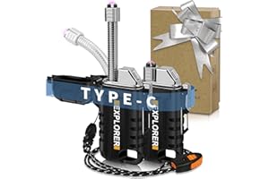 Lafagiet USB C Rechargeable Lighter, 360° Flexible Neck, Wind & Water Proof, Electric Arc Lighters for Candle, Camping