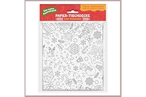 ‎SELLERROCKET Ausmaltischdecke für Kinder – Tischdecke Weihnachten mit Weihnachtsmann & Co – Ausmaldecke als Christmas Tischdeko – Bemalbare Weihnachtstischdecke als tolle Kinderbeschäftigung – A0