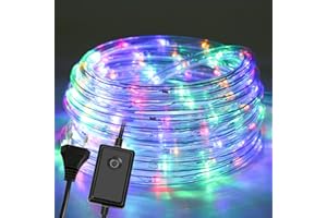 ‎TUBIAZ Tubiaz Lichterschlauch 30M 720 LEDS Bunt LED Schlauch Wasserfest 8 Modi Lichtschlauch Strombetrieben LED Lichterkette mit Timer Ideal für Aussen Zimmer Garten Party Hochzeit Weihnachten Deko