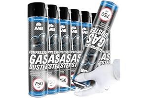 AABCOOLING AAB Cooling Compressed Gas Duster 750ml - Conjunto de 7 - Spray de Hielo para Congelación de Tuberías, Spray para Congelar, Hielo Spray, Spray de Congelación, Spray de Enfriamiento