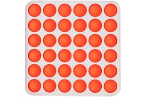 Kids Happy House Push Pop bubble fidget sensory toy perfect for autism and stress relief (Square, Pastel Red)