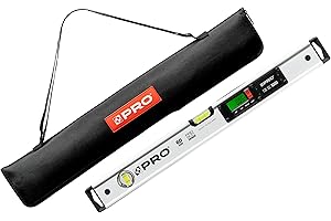 PRO900 Livella Digitale 60cm con 2 display LCD e coperchio - Livella Elettronica con memoria dei valori misurati per un massimo di 19 risultati - Classe di protezione IP65 - Colore Bianco