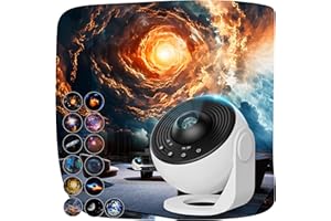 ACICILI Pro Projecteur Ciel Etoile Planetarium Projecteur Galaxie avec 13 Disques de Film, Veilleuse Etoile Projection Rotative à 360, Minuterie, veilleuse Enfant Adulte,Cadeaux de Noël