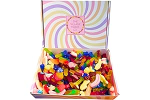 THE VILLAGE SWEET CO. 800g Pick and Mix Sweets Gift Box | Assorted Candy Selection in Sealed Bag | Perfect for Gifting, Sharing, Parties, and Snacks | Bulk Sweet Treats Variety
