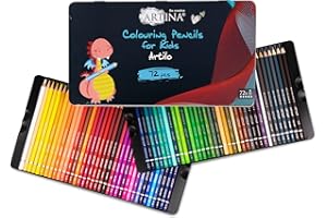 Artina Artilo Set di 72 Matite Colorate per Bambini - Matite in Legno Certificato FSC® per colorare - Set di matite colorate infrangibili, altamente pigmentate - matite da bambini per disegnare