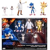 Sonic 3 Film Aksiyon Fig&uuml;rleri 2,5 in&ccedil; Film Koleksiyoncu Oyuncak Fig&uuml;r&uuml; &Ccedil;oklu Paket, Dalga #3 Sonic, Gerald Robotnik, Super S
