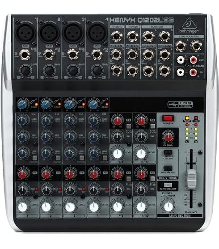 Behringer Qx1002USb Premium 10-Input 2-BUS Mixer With Xenyx Mic