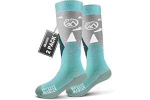 ‎OUTDOORMASTER OutdoorMaster Merino Wool Ski Socken für Kinder, Jungen & Mädchen, Thermische Winter Warme Snowboardsocken für kaltes Wetter