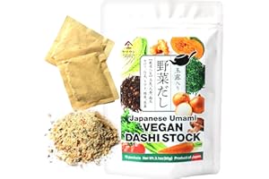 YAMASAN KYOTO UJI Japanese Umami Vegan Dashi Stock, Healthy Veggie Dashi Packet, Vegetable Broth, Quick and Easy to Use, Gluten Free, Sugar Free, No-MSG, 6g×15Packets