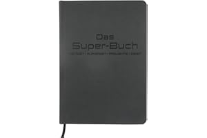 Das Super-Buch (Farbe Anthrazit-Schwarz): Notizen • Aufgaben • Projekte • Ideen