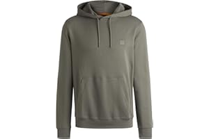 BOSS Męska bluza z kapturem Wetalk z bawełny Terry z naszywką z logo, Open Grey76, S