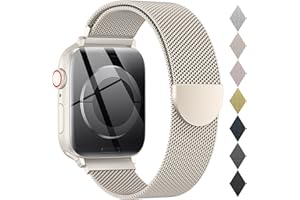 OULUOQI Original Milanese Loop Compatible with Apple Watch Straps 38mm 40mm 41mm 42mm 44mm 45mm 46mm 49mm Women & Men, Magnetic Clasp Adjustable Metal Bands for iWatch Series 10 9 8 7 6 5 4 3 2 1,Ultra,SE