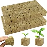 BSTDAYEVER Rock Wool Cubes Cultivation Hydroponic Cubes 4x4x4cm 56pcs | Hydroponic Growing Soilless Rock Wool Block Good Brea
