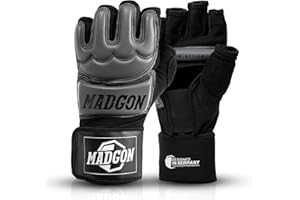 MADGON Guantes MMA Profesionales – Guantes de Boxeo Calidad Profesional y Construcción Duradera – Boxeo, Entrenamiento, Saco de Boxeo, Lucha Libre, Grappling, Artes Marciales – Guantes UFC