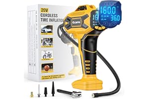 Ecarke Cordless Tire Inflator: Air Compressor for De walt 20V Battery, Max 11Bar(160 PSI)- Portable Electric Air Pump with Digital Pressure Gauge for Car, Motorcycle, Bike, Sports Ball etc(No Battery)