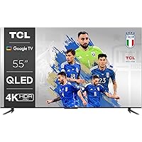 TCL 55C641, TV QLED 55”, 4K Ultra HD, Google TV (Dolby Vision & Atmos, Motion clarity, Controllo vocale hands-free, compatibi