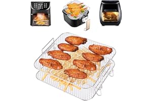 HIVIO Estante para freidora de aire de acero inoxidable 304