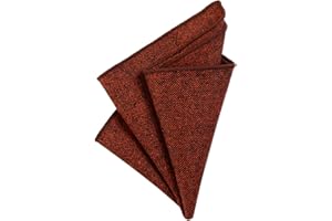 DonDon Fazzoletto da taschino uomo 23 x 23 cm in cotone auto piegante stile tweed monocromatico