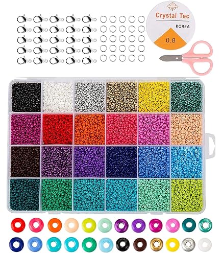 Bala&Fillic Purple Color 4mm Seed Beads About 1200pcs/100Grams in Bag, 6/0 Glass Craft Beads for Making Bracelet and Necklace (Purple