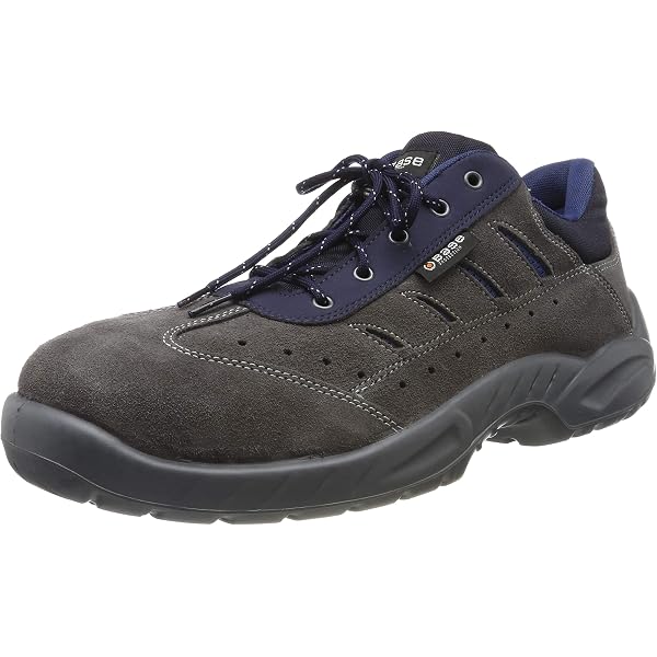 Scarpe Basse Da Lavoro Antinfortunistiche In Pelle Scamosciata Traforata. Numeri Dal 35 Al 48 - copertina