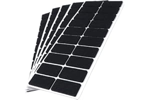 Adsamm® / 100 x feltrini autoadesivi/Nero / 20x40 mm/Rettangolare/piedini per mobili in feltro da 3.5 mm di spessore/pad protettivi per arredi