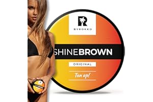 BYROKKO Shine Brown Premium Krem przyspieszający opalanie (210 ml), Skuteczny w solarium i na słońcu, Osiągnij naturalną opaleniznę dzięki naturalnym składnikom