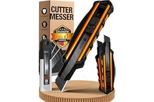 3x Profi Cuttermesser Set – Robuste Cutter Messer & Teppichmesser mit 10 SK5 Cuttermesser Klingen I Vielseitiges Handwerkzeug & Präzisions Utility Knife für Handwerker & Heimwerker ToolTopia
