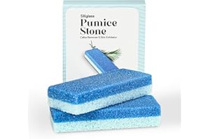 N NIMXY NIMXY Siliglass Pumice Stone for Feet and Hands – 2Pcs Double Sided Feet Hard Skin Remover – Foot Scrubber for Dead Skin Removal – Natural Foot File and Callus Remover for Skin Exfoliation…