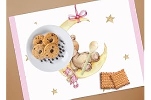 TAPPETIK SET 4 TOVAGLIETTE americane VINILE 33x45 cm per bambini diverse fantasie OTTIMA IDEA scuola (Tovaglietta 28)