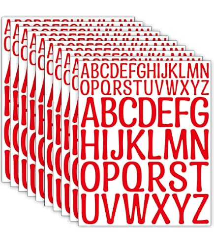 2280 Stück Buchstaben-Aufkleber – 15 Blätter Selbstklebende Vinyl-Buchstaben & Zahlen